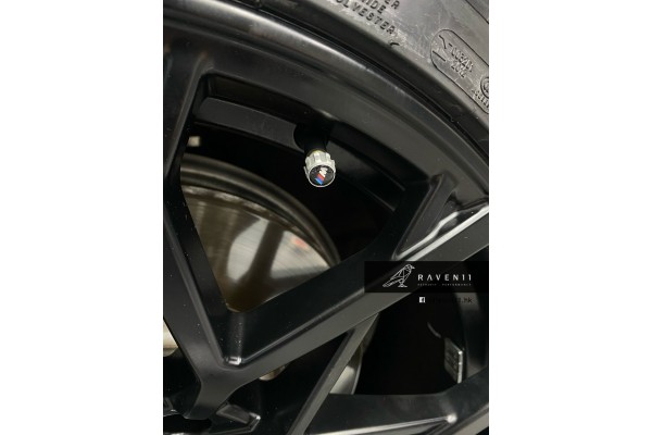 BRAND NEW GENUINE BMW M Performance 4x Valve Caps Dust Covers (RRP £18.20) 36122447402 N.C | Railway Auto Spares